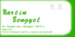 martin bengyel business card